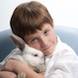 child portrait boy with easter bunny