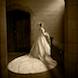 01 columbia missouri wedding photographer: bride in vestibule at church with train