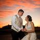 jefferson city missouri wedding photographer: bride and groom at sunset